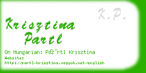 krisztina partl business card